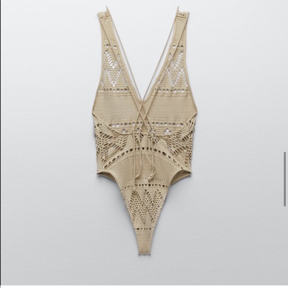 Zara NWT Perforated Bodysuit - Picture 10 of 13